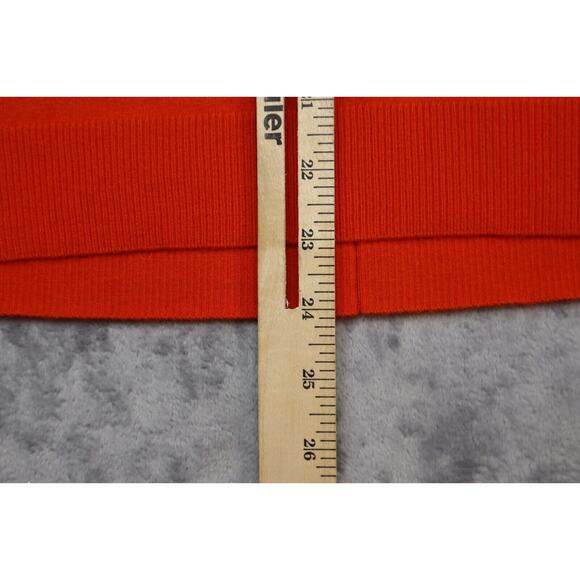 Chicos Womens Shirt 0 Orange Casual Lightweight Long Sleeve Plus Size Crewneck - Picture 4 of 16